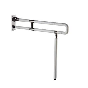 Imagem de Barras de apoio, barras de apoio de segurança, corrimão dobrável 90 graus com perna banheiro corredor idoso antiderrapante barra de apoio para banheiro P