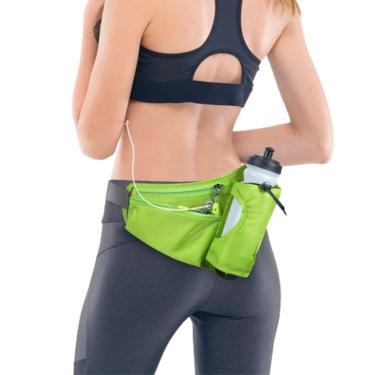 Imagem de Pochete Esportiva com suporte de garrafa de água - bolsa de cintura Corrida ajustável à prova d'água-Unissex