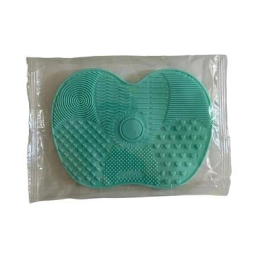 Imagem de Almofada De Silicone Em Formato De Maçã Para Limpeza De Pincéis De Maq