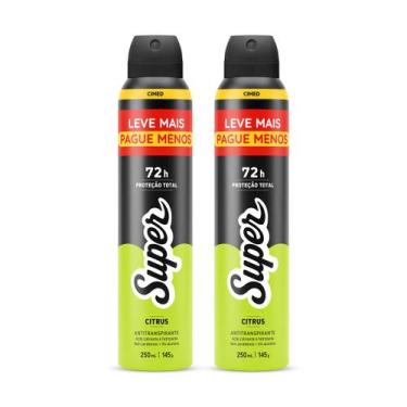 Imagem de Kit 2x Desodorante Super Citrus 72h Aerossol Antitranspirante 250ml - 