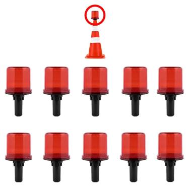 Imagem de Sinalizadores Viario Solar Kit 10 Cone Viario Sinalizacao Rodovia Estrada Transito Alerta Emergencia Aviso