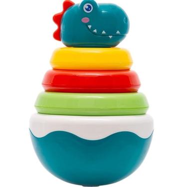 Imagem de Brinquedo Dino Teimoso com Argolas Empilhaveis Buba