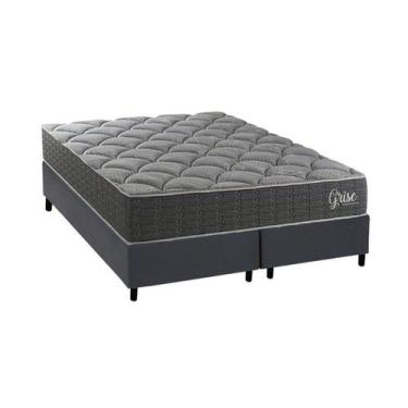 Imagem de Cama Box NOVO + Colchão Espuma Kappesberg D40 Anatômico Grise + Base C