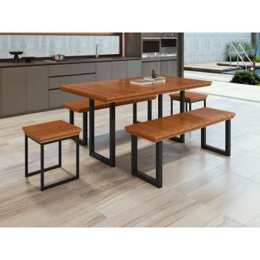 Imagem de Conjunto Área Gourmet 6 Lugares 1,60x0,90m Capri  Paonanda