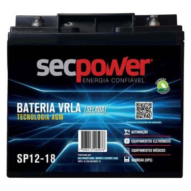 Imagem de Bateria Selada VRLA 12V 18AH SP 12-18 Secpower -