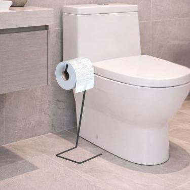 Imagem de Porta Papel Higiênico De Chão Suporte Preto F.Yiwu
