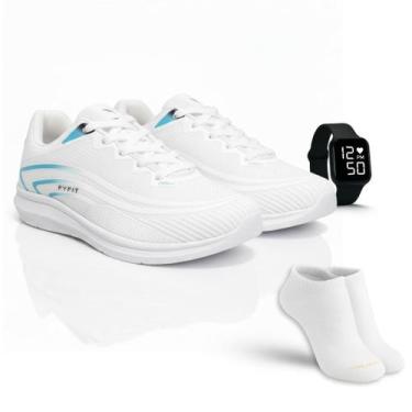 Imagem de Kit Tênis Esportivo Masculino Feminino Confortável Leve para Academia 