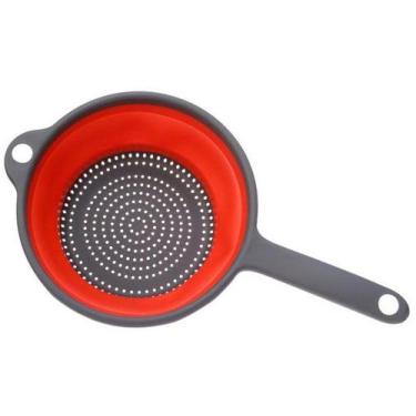 Imagem de Escorredor De Macarrão Silicone Retrátil C/ Cabo Red - Western