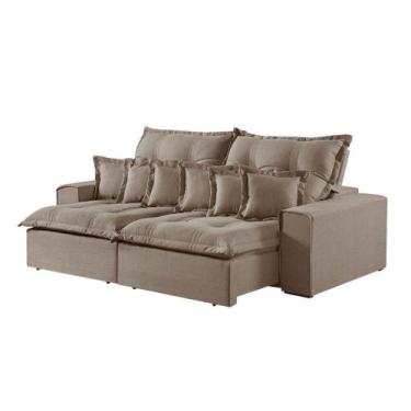 Imagem de Sofá 5 Lugares Retrátil E Reclinável Linho M-144 Martins Bege - MARTIN