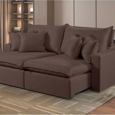 Imagem de Sofá Retrátil E Reclinável 4 Lugares M-196 Estofados Martins Marrom - 