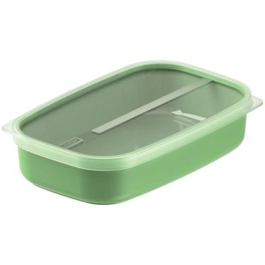 Imagem de Pote Retangular Mixcolor Sálvia 1,7 l para Armazenar Alimentos em Polipropileno com Tam...
