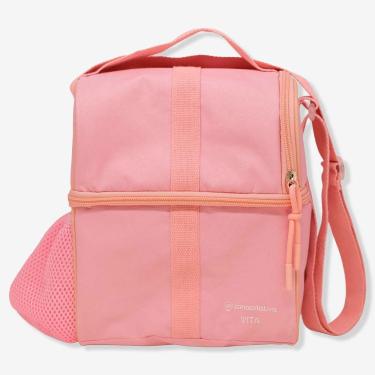 Imagem de Lancheira Térmica Vita Pink para Conservar Alimentos em Poliéster com Bolso para Garraf...