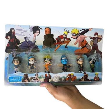 Imagem de Kit 6 Bonecos Figure Miniatura Naruto Akatsuki 6,5CM em Vinyl para Coleção Smart Bracelet