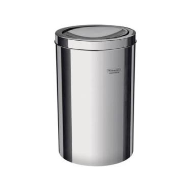 Imagem de Lixeira com Tampa Basculante Swing 12L Inox Polido - Tramontina Lixeir