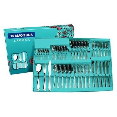 Imagem de Faqueiro Tramontina Inox Laguna 42 Peças, Prata, 42