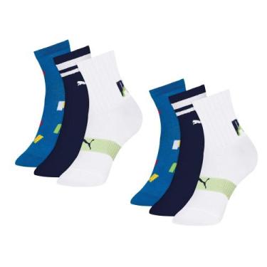 Imagem de Kit Com 6 Pares De Meias Infantil Para Crianças Modelo Unissex Cano Lo