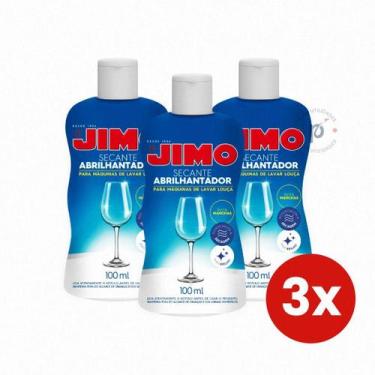 Imagem de Kit Secante Abrilhantador Jimo 100ml para Máquina de Lavar Louça Secag