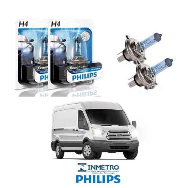 Imagem de Lâmpadas Farol Ford Transit Philips H4 BlueVision