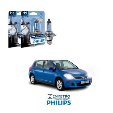Imagem de Lâmpadas Farol Nissan Tiida Philips H4 BlueVision