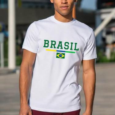 Imagem de Camisa Brasil Casual Basica Algodao Selecao Hexa Premium Copa Unissex 
