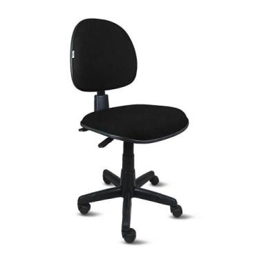 Imagem de Cadeira Check Out Executiva Sem Braço Tecido Preto - Lorenzzo