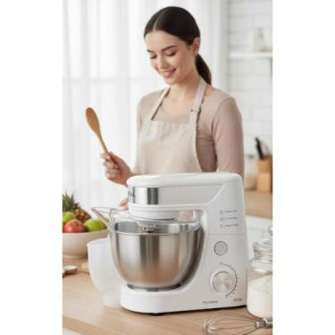 Imagem de Batedeira Planetária 700W 12 Velocidades Inox/Branca - Congratulations