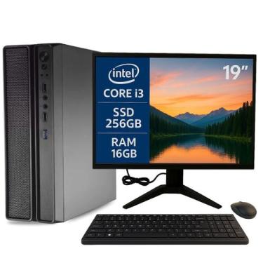 Imagem de Computador Completo Slim MultiPC i3 6ª Geração 16GB SSD 256GB Windows 