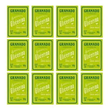 Imagem de Kit C/12 Sabonetes Em Barra Glicerina Erva Doce Granado 90g