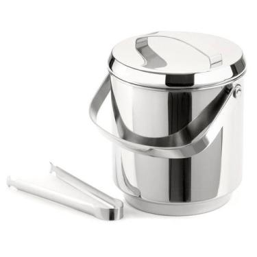 Imagem de Balde para Gelo Ice com Tampa e Pinça em Inox Forma - 2,3 Litros
