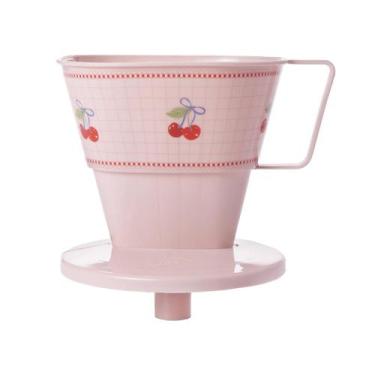 Imagem de Suporte Porta Filtro Café 103 Coador Plástico Cozinha Rosa Prático e E