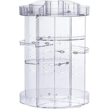 Imagem de Organizador para Maquiagem Giratório 360 graus  22,5x33cm para Bancada Banheiro e Penteadeira Paramount Plásticos