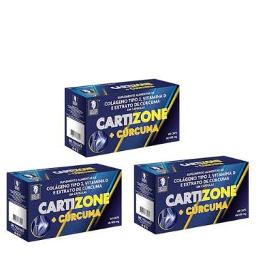 Imagem de Kit 3 Colageno Tipo 2 + Vitaminas 60 Capulas - Cartizone - Doctor Berg