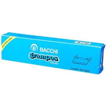 Imagem de Grampo para Pasta Trilho de Metal, Caixa com 50 Jogos, Bacchi