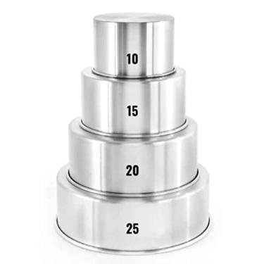 Imagem de Kit Forma Assadeira Redonda Alta Bolo 10-15-20-25