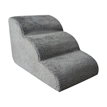 Imagem de Zwbfu Escadas De Rampa Para Animais De Estimação,Escadas para cães Rampa para animais de estimação Escadas Rampa para cães para cama Pet Dog Passos 3 níveis Escadas de treinamento removíveis