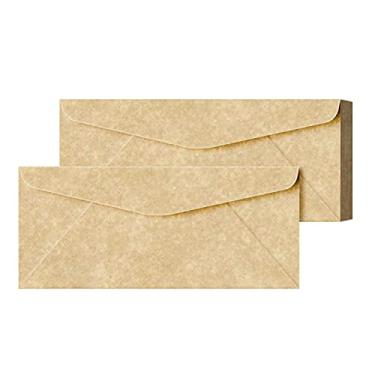 Imagem de Elegante pacote com 10 envelopes de negócios – Ótimo para convites, saudações, férias, escritório, faturas, cartas, correspondências, | 10,8 x 22,8 cm | 50 por pacote