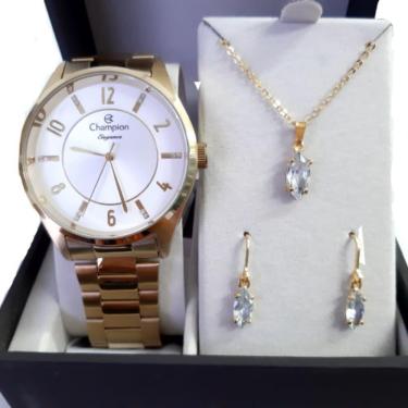 Imagem de Kit Champion Dourado Com Colar E Brinco Cn26288W