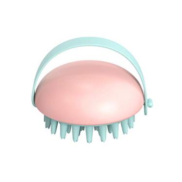 Imagem de 1 escova massageadora couro cabeludo para cabelo, escova couro cabeludo seca e molhada com cerdas silicone macias, escova cabelo destacável para limpeza couro cabeludo para casa