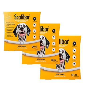 Imagem de Kit 3 Coleiras Antipulgas Scalibor Cães Grandes 65CM