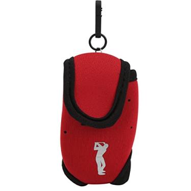 Imagem de Bolsa de cintura para estojo de bola de golfe port¨¢til pr¨¢tica, bolsa de golfe profissional com z¨ªper para equipamentos de viagem, bolsa de cintura para bola port¨¢til resistente e elegante(red),
