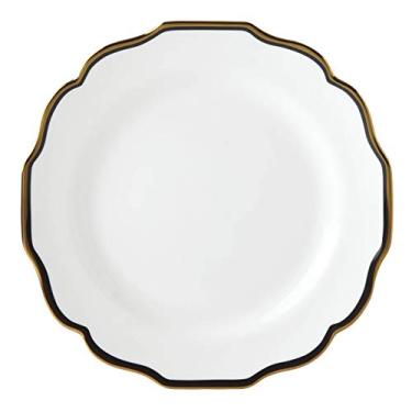 Imagem de Lenox Prato de jantar preto Contempo Luxe, 600 g, branco