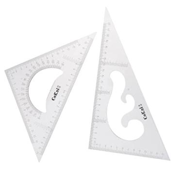 Imagem de Colaxi 30/60/Régua Triangular Triangular de Plástico Pesado Desenho 2 Peças, 25cm
