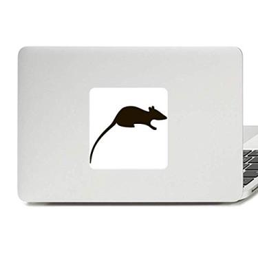 Imagem de Adesivo de vinil preto rato animal retrato paster laptop decoração PC
