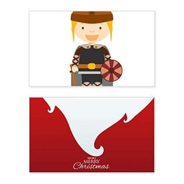 Imagem de Suécia Viking Cartoon Holiday Holiday Merry Christmas Cartões de parabéns Mensagem de Natal