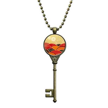 Imagem de DIYthinker Sakura – Colar de chave japonesa com padrão geométrico