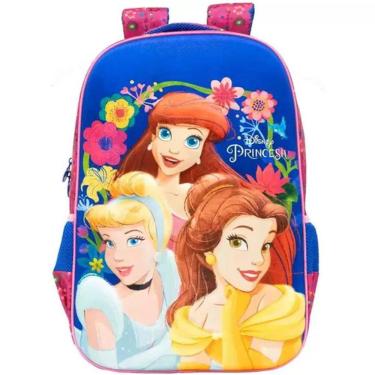 Imagem de Mochila Escolar Princesas Disney Infantil Reforçada
