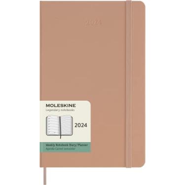 Imagem de Moleskine 2024 Weekly Planner, 12M, Large, Sandy Brown, Hard Cover (5 x 8.25)