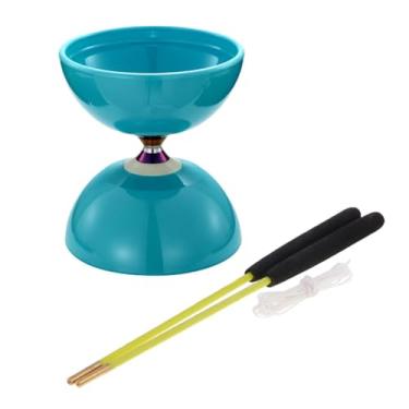 Imagem de Diabolo brinquedo brinquedo triplo rolamento alto desempenho flexível clássico habilidade brinquedo para jardim iniciantes pastagem adultos, Azul