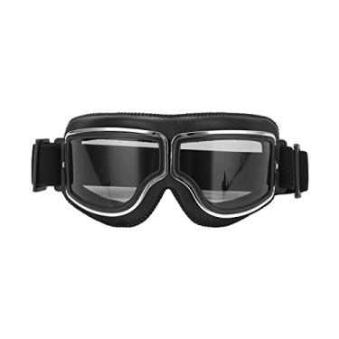 Imagem de Óculos BORDSTRACT Para Motocicleta Ao Ar Livre Com Proteção Contra Vento E UV – Protetor Facial Removível E Faixa Elástica Ajustável(Folha Cinza)