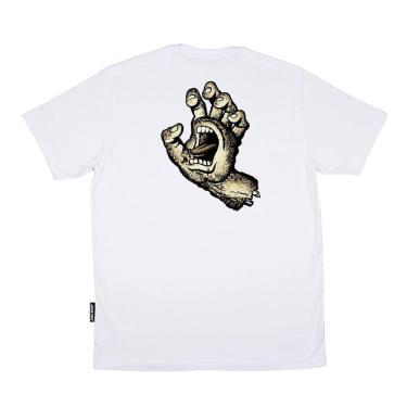 Imagem de Camiseta Masculina Santa Cruz Street Creep Hand - BRANCO / P-Masculino